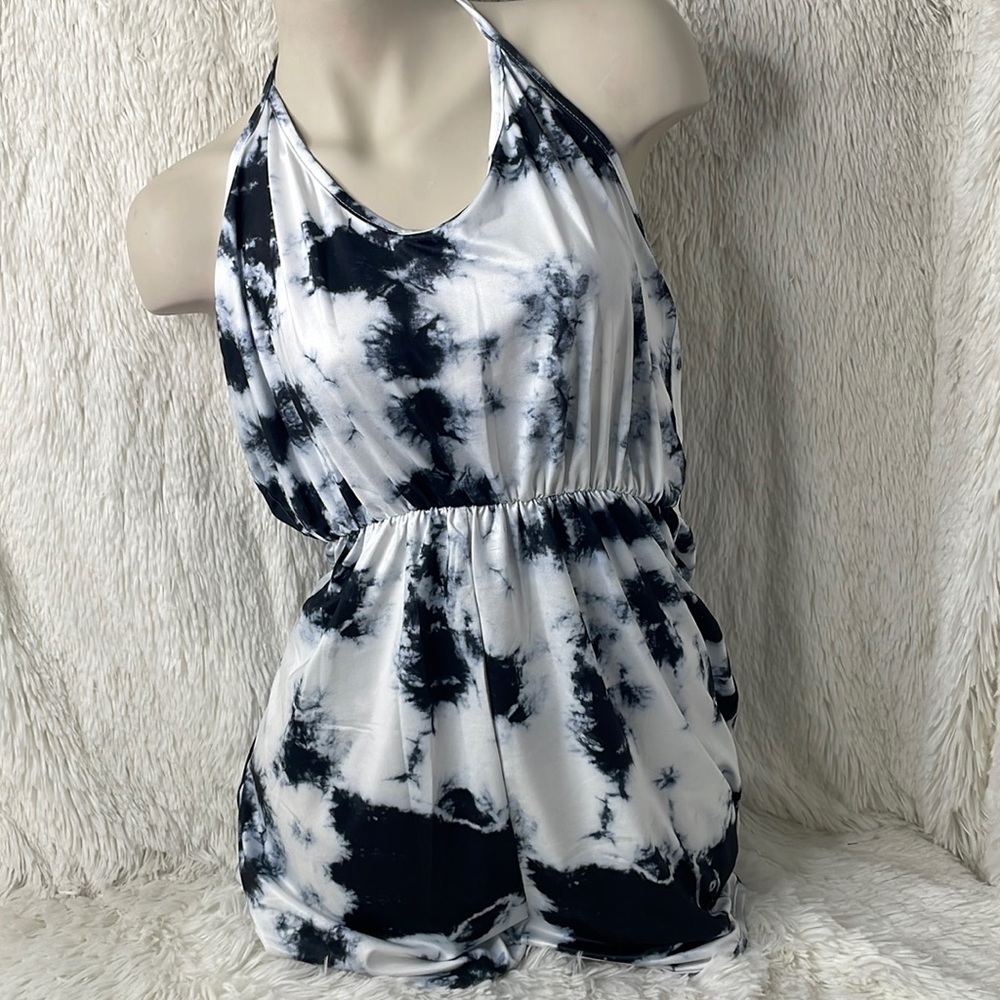 Romper Halter Style NWOT (High Waisted, Tie Dye, and Backless)